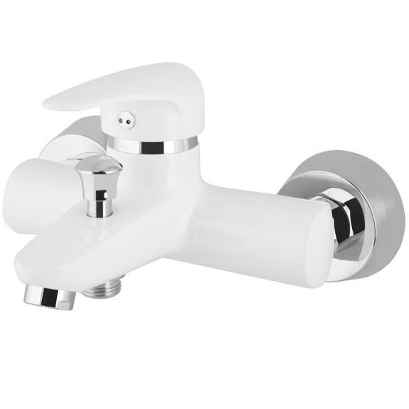 شیر حمام سیتکو مدل 625 سفید کروم Sitco 625 White Chrome Bath Faucet