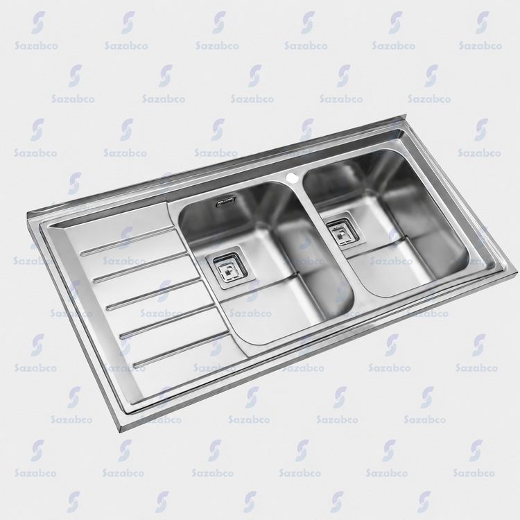 سینک توکار استیل البرز مدل ۷۳۴ | دولگنه